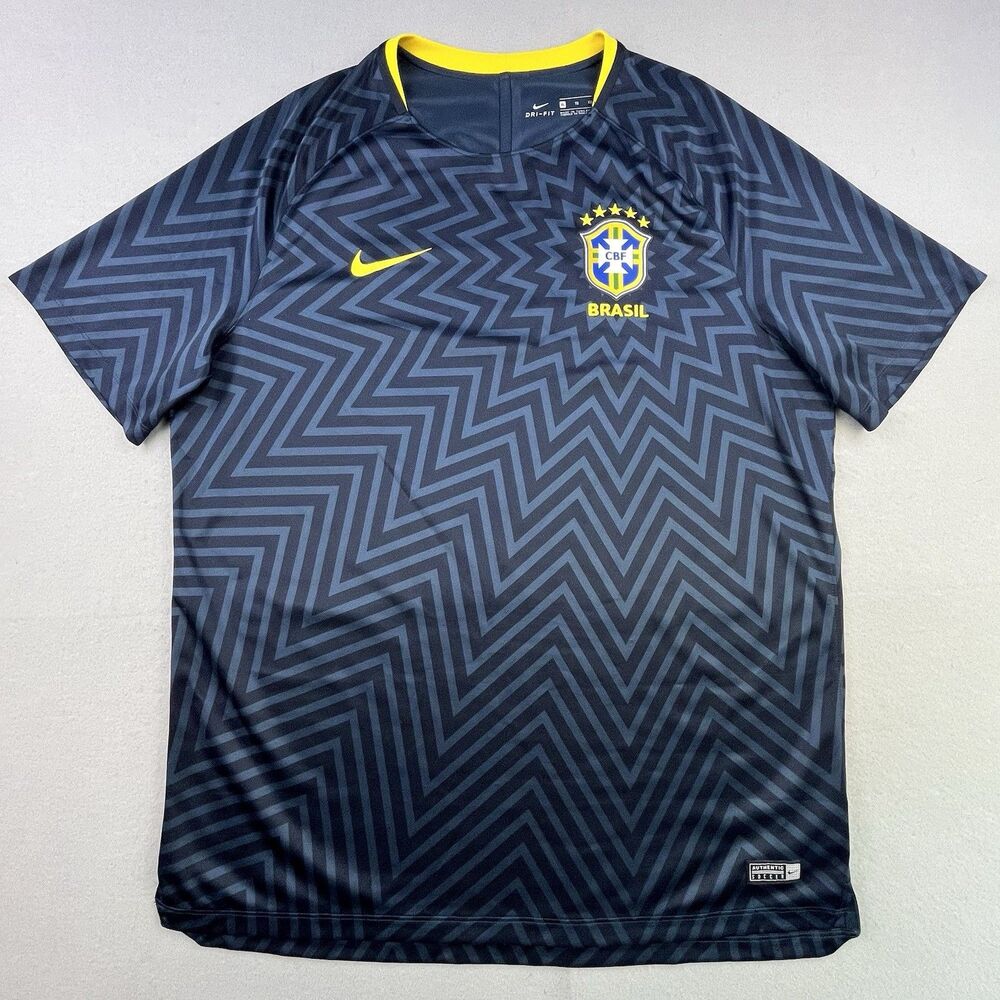 Nike Brasil 2018 Pre-Match Training Soccer Futbol Jersey Kit Shirt XL Neymar Jr